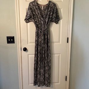 Vanilla Bay snake pattern maxi dress